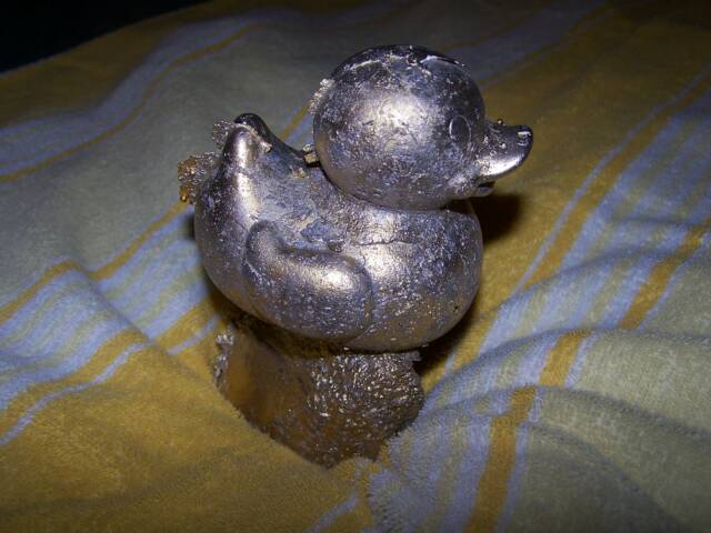 brass casting of rubber duckie